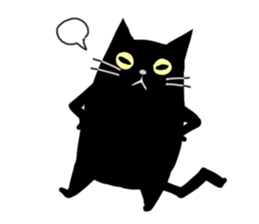 Versatile sticker of black cat sticker #9815096
