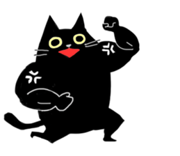 Versatile sticker of black cat sticker #9815098
