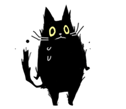 Versatile sticker of black cat sticker #9815099