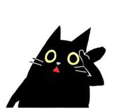 Versatile sticker of black cat sticker #9815100