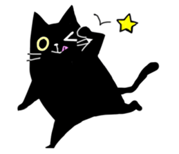 Versatile sticker of black cat sticker #9815102
