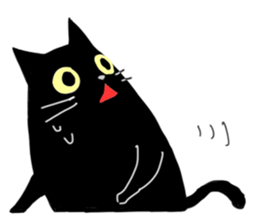 Versatile sticker of black cat sticker #9815103