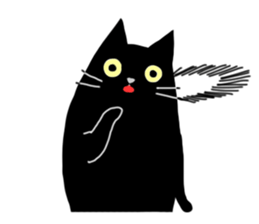 Versatile sticker of black cat sticker #9815104