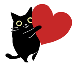 Versatile sticker of black cat sticker #9815105