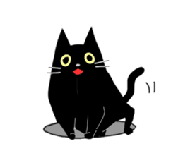 Versatile sticker of black cat sticker #9815108