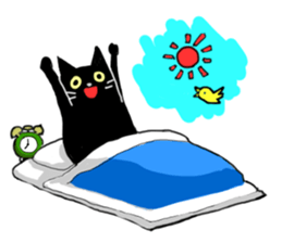 Versatile sticker of black cat sticker #9815109