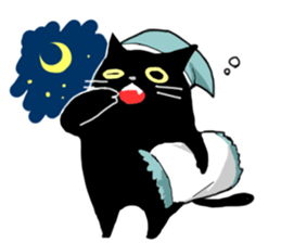 Versatile sticker of black cat sticker #9815110