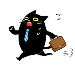 Versatile sticker of black cat sticker #9815111