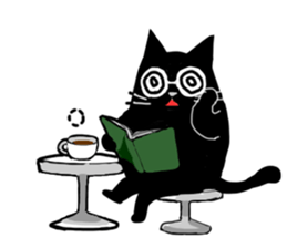 Versatile sticker of black cat sticker #9815112