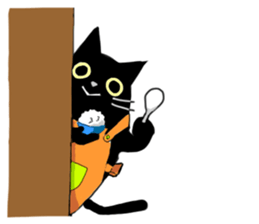 Versatile sticker of black cat sticker #9815113