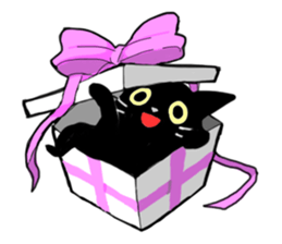 Versatile sticker of black cat sticker #9815115