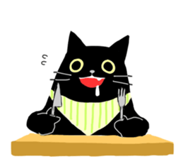Versatile sticker of black cat sticker #9815116