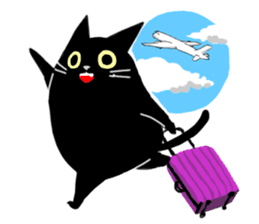 Versatile sticker of black cat sticker #9815117