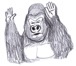 Gorilla of the gorilla sticker #9816175
