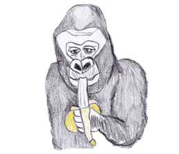 Gorilla of the gorilla sticker #9816177