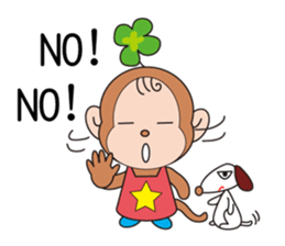 clovre monkey sticker #9816701