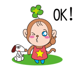 clovre monkey sticker #9816703
