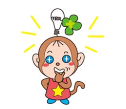 clovre monkey sticker #9816715