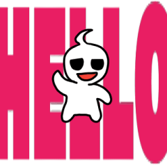 Big letter English sticker