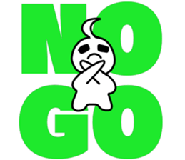 Big letter English sticker sticker #9816729