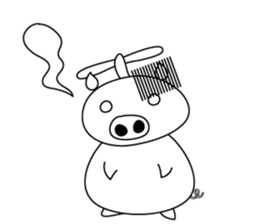 Helicopter Pig sticker #9817731