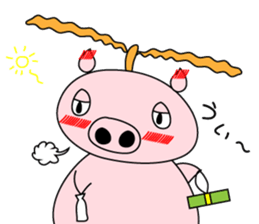 Helicopter Pig sticker #9817738