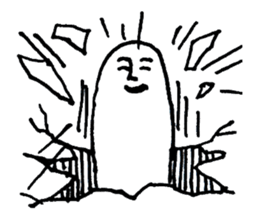 Smile rice ball sticker #9818420