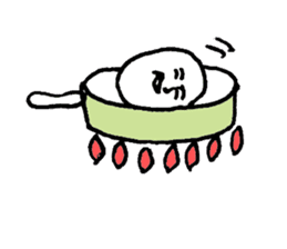 Smile rice ball sticker #9818439