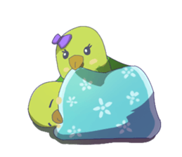 The happy parrots sticker #9820972