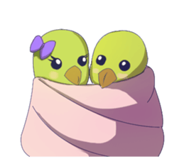 The happy parrots sticker #9820973