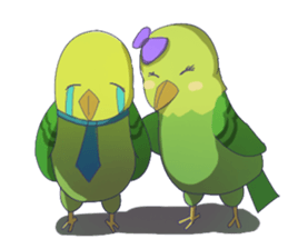 The happy parrots sticker #9820975