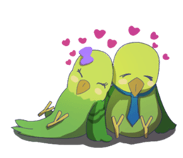 The happy parrots sticker #9820979
