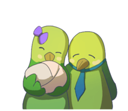The happy parrots sticker #9820983