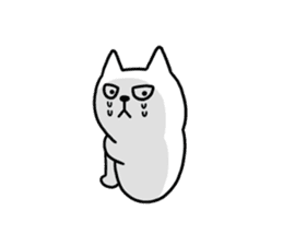TOFU -White Cat - 6 sticker #9821608