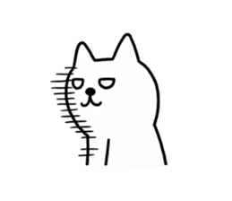 TOFU -White Cat - 6 sticker #9821620