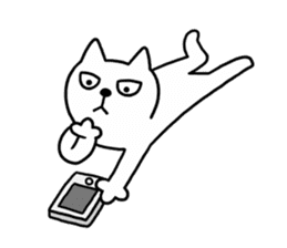 TOFU -White Cat - 6 sticker #9821636