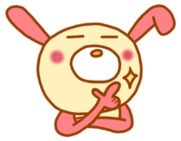 pink rabbits!! sticker #9822042