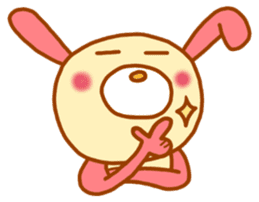 pink rabbits!! sticker #9822042