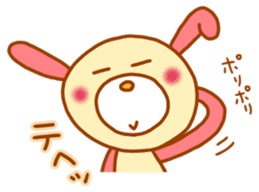 pink rabbits!! sticker #9822043