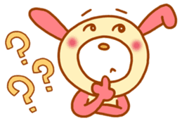 pink rabbits!! sticker #9822045