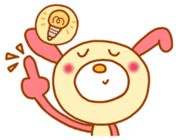 pink rabbits!! sticker #9822046