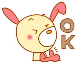 pink rabbits!! sticker #9822048