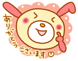 pink rabbits!! sticker #9822053