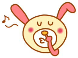 pink rabbits!! sticker #9822055