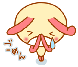 pink rabbits!! sticker #9822056