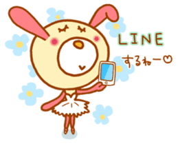 pink rabbits!! sticker #9822063