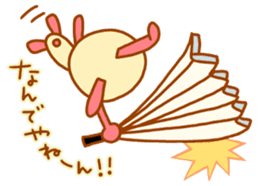 pink rabbits!! sticker #9822076