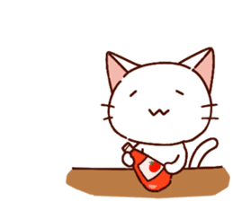 Siamese cat lovebirds!ver.white cat sticker #9822386