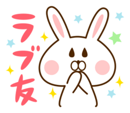 love rabbit friends sticker #9822600