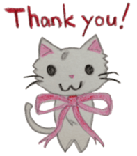 White cat "Maro" sticker #9823320